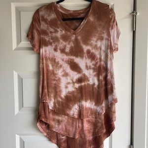 Latched mama tie dye nursing shirt medium